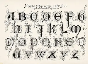 Alphabet of initial letters from a Latin Bible