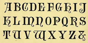 Typography: Alphabet initials, upper case A-Z
