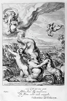 Muses: Alpheiu and Arethusa. Engraving from Tableaux