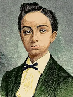 Heir: Alphonse XII of Spain. Prince. Colored engraving