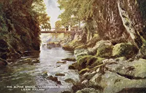 Llandrindod: Alpine Bridge over the stream, Llandrindod Wells, Wales
