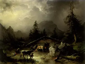 Gloomy: Alpine Hut in the Rain