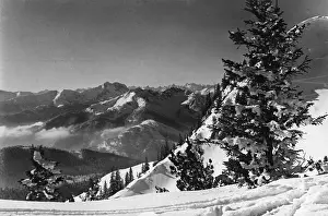 Karwendel: Alpine panorama from the Rotwand, around 1910