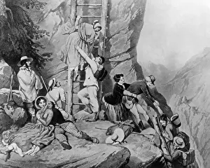 Hikers: Alpine trip around 1850
