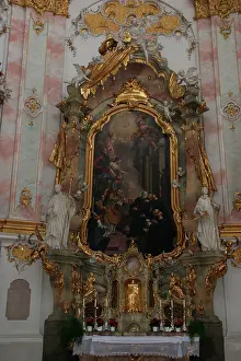 Ettal: Side altar, Ettal Monastery, Upper Bavaria, Germany