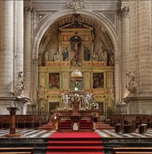 Aranda: Altarpiece, Catedral de la Asuncion, Jaen, Andalusia, Spain