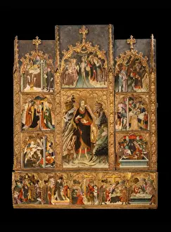 Altarpiece: Altarpiece, Eglise Saint-Andre, Evol, Pyrenees-Orientales