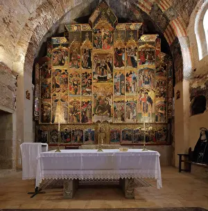 Blas: Altarpiece, Iglesia de San Blas, Anento, Aragon, Spain