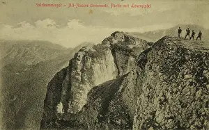 Mountaineers: Altaussee. Loser summit with four climbers