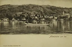 Traunsee: Altmunster at the Traunsee. A Platte in the