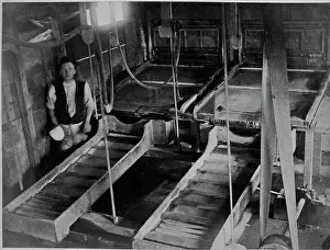 Scotia: The amalgamating room at a gold digging site, Halifax 1873