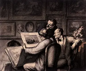 Raffet: Amateurs Looking at a Print by Raffet