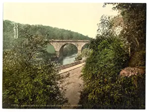 Derwent: Ambergate, railway bridge over River Derwent, Derbyshire, En
