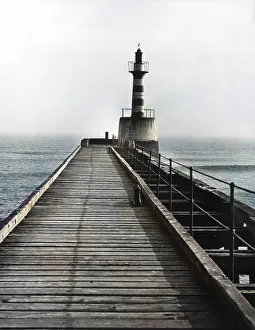 Atcolourisedpic: AMBLE BEACON LIGHT