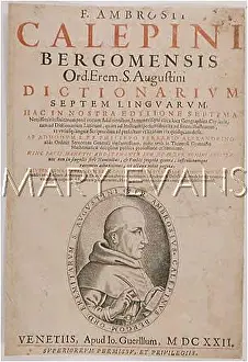 Lexicographer: AMBROGIO CALEPINO/TITLE
