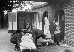 Clinic: Ambulance service, around 1931