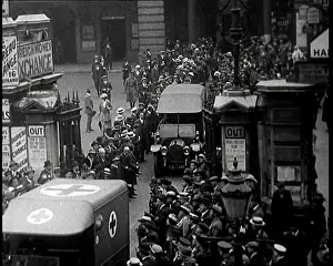 Ambulances: Ambulances Pulling Out Of British Railway Station
