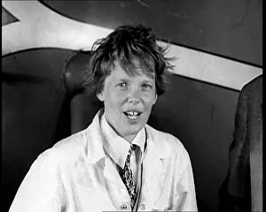 Amelia Earhart Giving a Speech