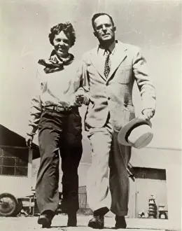 Earhart: Amelia Earhart and her husband George Putnam