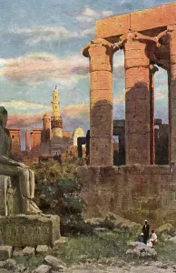 Collonade: Amenhotep's colonnade at the Temple of Luxor, Egypt
