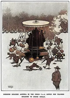 Avoiding: America in the Field by Heath Robinson, WW1
