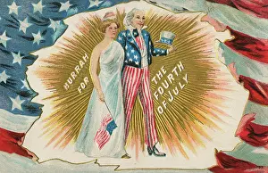 Togeather: American 4th of July themed postcard
