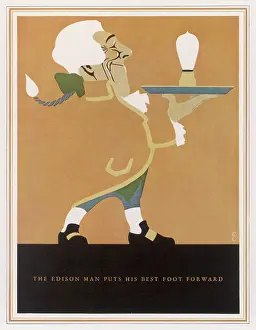 Lightbulb: American Advertisment for Edison Lightbulb