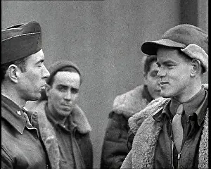 Interviewed: American Airmen Being Interviewed About A Bombing