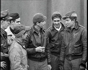 Interviewed: American Airmen Being Interviewed About A Bombing