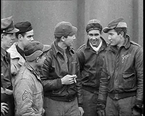 Interviewed: American Airmen Being Interviewed About A Bombing