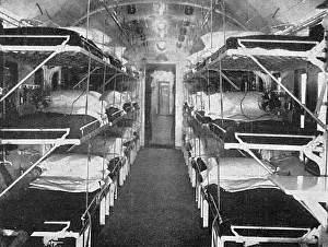 Bunks: American Army ambulance train, 1918
