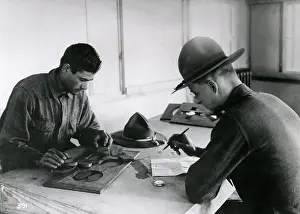 Limit: American army recruit taking aptitude test, WW1
