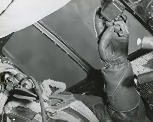 Altitudes: American Bombardier with his hand on the Bomb