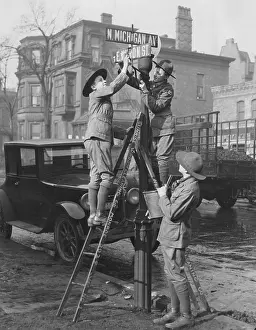 Michigan: American boy scouts in Chicago, 1926
