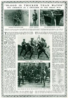 Practising: American and Canadian troops, WW1