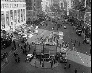 Practising: American Civilians Practising for Air Raids