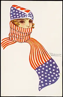 Reversed: AMERICAN FLAG-SCARF