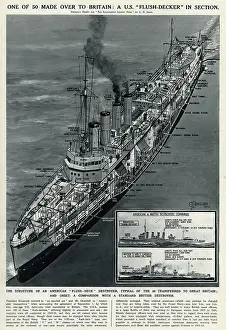 Flush: American flush decker destroyer by G. H. Davis