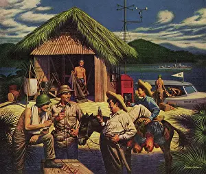 Soda: American G.I. share Soda with Panamanians