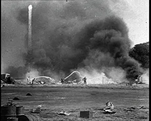 Erupting: American Ground Crew Trying To Put Out Fires