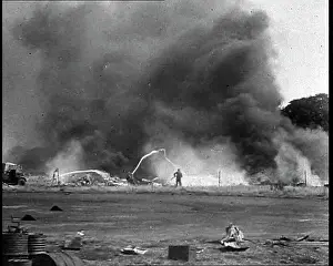 Erupting: American Ground Crew Trying To Put Out Fires