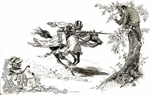 Tilting: American Illustration, Knight in armor tilting ?