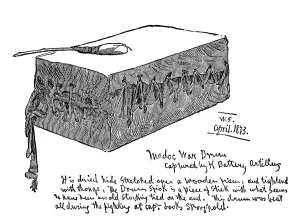 Sounded: American Indians. The Modoc Indian War. Modoc War Drum, capt