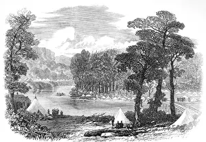 Brid: American Indians. Red River Expedition. Camp at Malawin Brid