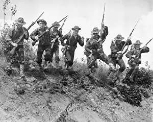 Guardsmen: American National Guardsmen on exercises, 1939