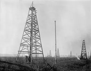 Derricks: An American oil field with several derricks