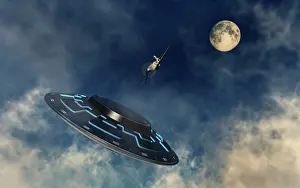 Threat: An American P-51 Mustang chasing a UFO