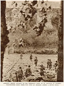 Paratroops: American Paratroops advancing through Normandy