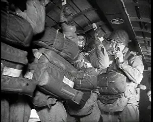Paratroops: American Paratroops Waiting To Jump From A