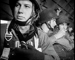 Paratroops: American Paratroops Waiting To Jump From A